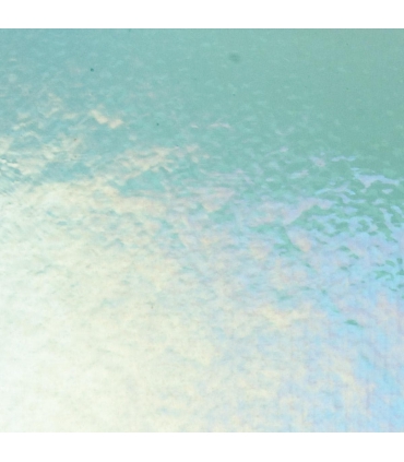 Verre BULLSEYE bleu irisé