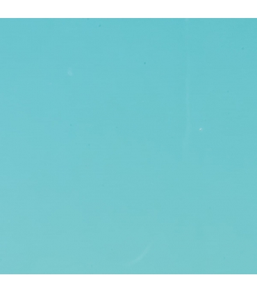 Verre BULLSEYE bleu turquoise opalescent - single rolled