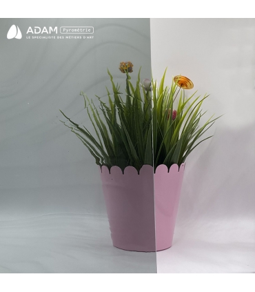 Verre gris imprimé baroque - AIR3903 - vue en transparence