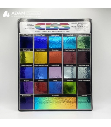 Planche de verres dichroïques noir