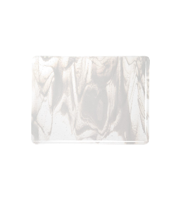 Verre BULLSEYE - blanc streaky - vue