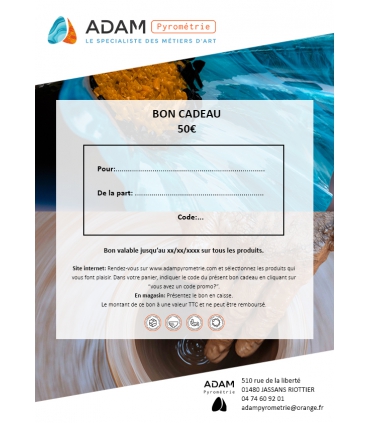 BON CADEAU POUR UN ATELIER VERRE