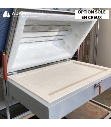 Four ISUNI - VC185 - option sôle en creux - vue de profil ouvert