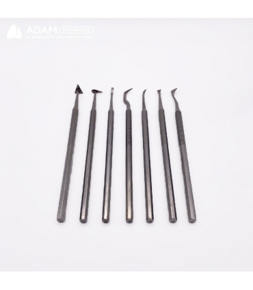Kit de 7 outils de sculptage - vue du devant