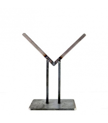 Présentoir métallique en V