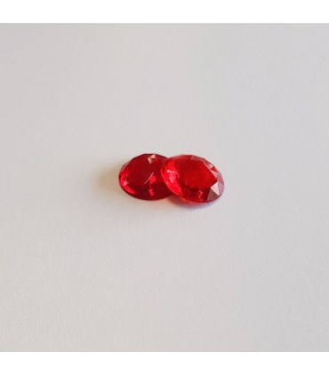 Joyaux en verre Ø15 mm - Rouge