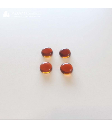 Cabochons en verre Ø12mm - Ambre