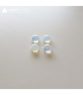 Cabochons en verre Ø12mm - Blanc