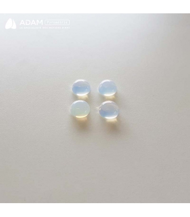Cabochons en verre Ø12mm - Blanc