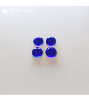 Cabochons en verre Ø12mm - Bleu cobalt
