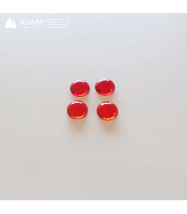 Cabochons en verre Ø12mm - Rouge