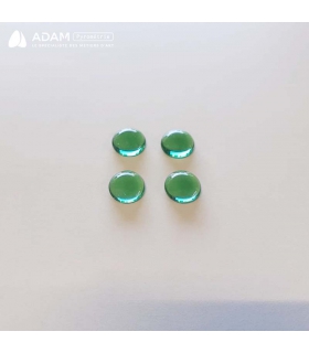 Cabochons en verre Ø12mm - Vert d'eau