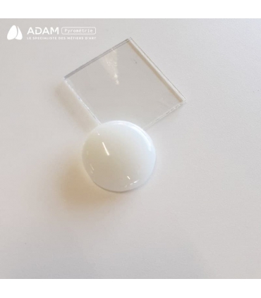 Cabochon en verre Ø30mm - Blanc