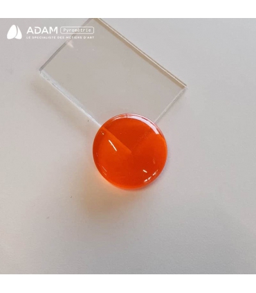 Cabochon en verre Ø30mm - Orange