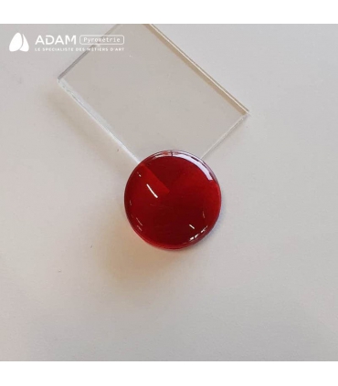 Cabochon en verre Ø30mm - Rouge