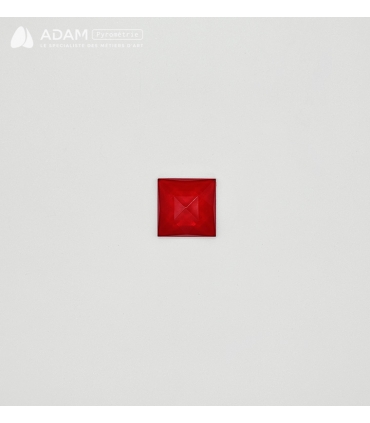 Joyaux en verre carré - Rouge