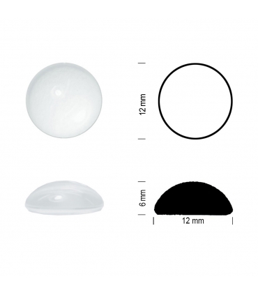 Cabochons ronds Ø12 mm - Clair