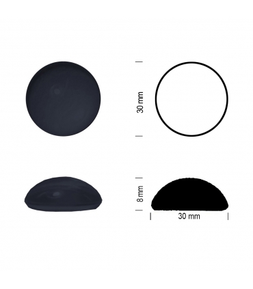 Cabochon Ø30 mm - Noir