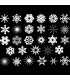 Décalcomanies flocons - blanc