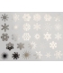 Décalcomanies flocons - argent