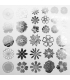 Décalcomanies fleurs - argent