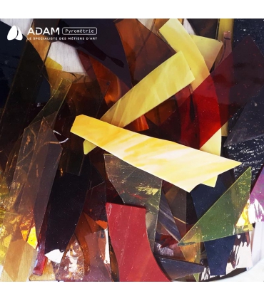 Chutes de verre - rouge/jaune/orange/ambre/pourpre