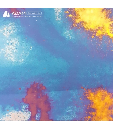 MIROIR VULCANO BLEU MOTIFS OR & CUIVRE