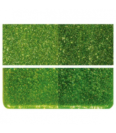 Verre Bullseye - Vert clair aventurine pailleté - 1412-30F