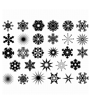 Décalcomanies flocons noir