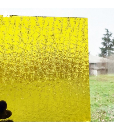 VERRE VITRAIL JAUNE IMPRIMÉ FLORENTINE- WS 31FLO