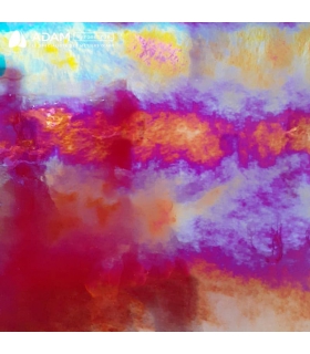 VERRE VITRAIL ROUGE TRANSLUCIDE IRIDESCENT - WS I/18D