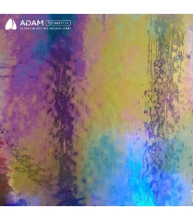 VERRE VITRAIL BLEU TRANSLUCIDE IRIDESCENT - WS I/220DR