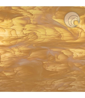 VERRE SPECTRUM - AMBRE PALE ET BLANC WISPY - 319-02SF