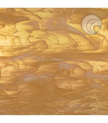 VERRE SPECTRUM - AMBRE PALE ET BLANC WISPY - 319-02SF