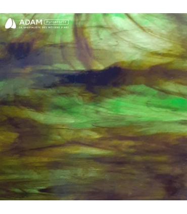 VERRE VITRAIL MARRON ET VERT SUR CLAIR - STREAKY - WS59LL