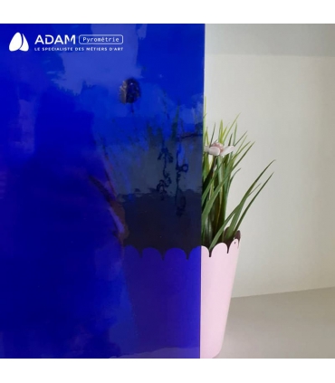 VERRE VITRAIL BLEU FONCÉ TRANSLUCIDE - WS 1118