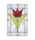 Patron vitrail - tulipe art nouveau