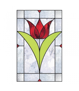 Patron vitrail - tulipe art nouveau