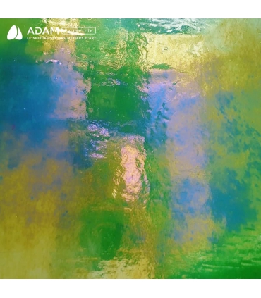 VERRE VITRAIL WISSMACH VERT TRANSLUCIDE IRIDESCENT - WS I343DR