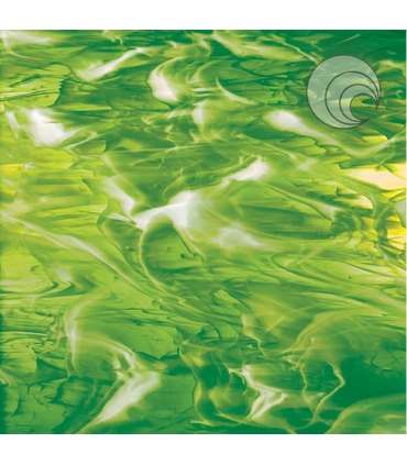 VERRE VITRAIL ET FUSING WISPY VERT MOUSSE 826-92SF