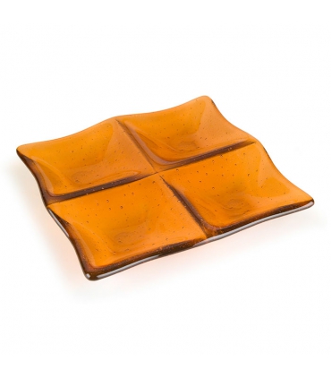 Moule plat apéritif pour fusing thermoformage du verre - vue dessus