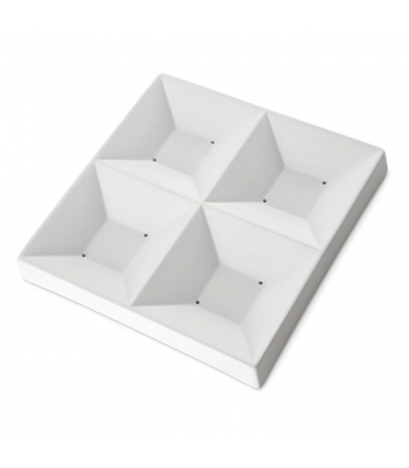 Moule plat apéritif pour fusing thermoformage du verre