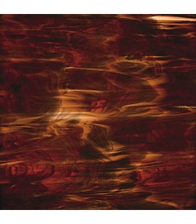 Verre vitrail et fusing SPECTRUM OCEANSIDE AMBRE FONCÉ ET BLANC - 317-6SF