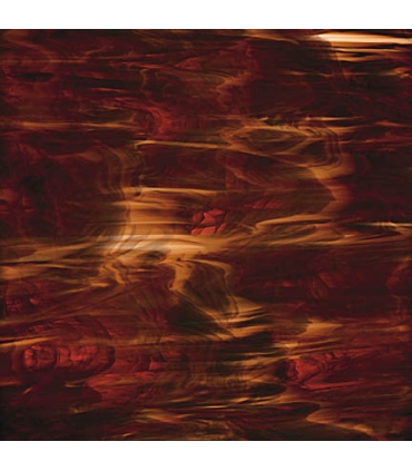 Verre vitrail et fusing SPECTRUM OCEANSIDE AMBRE FONCÉ ET BLANC - 317-6SF