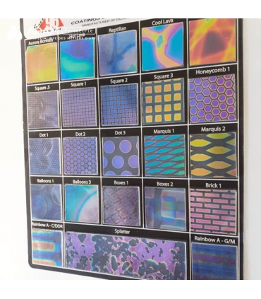 Planche de verres dichroiques à motifs sur clair - coe 96