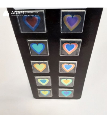 Coeurs dichroïques sur clair - 96