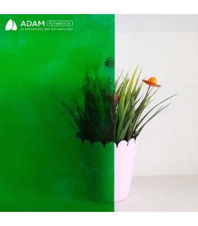 VERRE VITRAIL VERT FONCÉ TRANSLUCIDE - WS 343DR