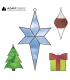 Patron vitrail - suspensions de noel