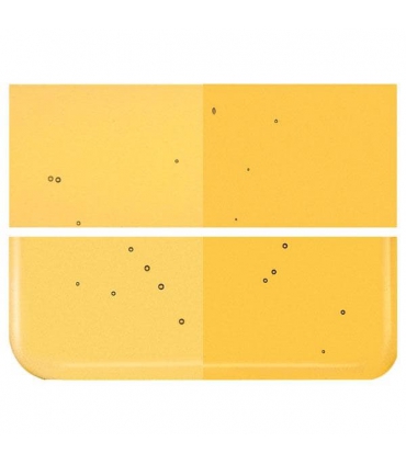 VERRE VITRAIL ET FUSING BULLSEYE - AMBRE MOYEN TRANSLUCIDE - 1137-30F