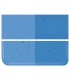 VERRE VITRAIL ET FUSING BULLSEYE - BLEU MOYEN TRANSLUCIDE - 1464-30F